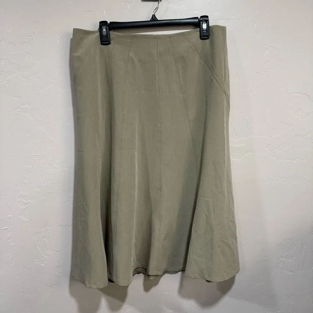 Grace Elements Tan flare skirt size 12